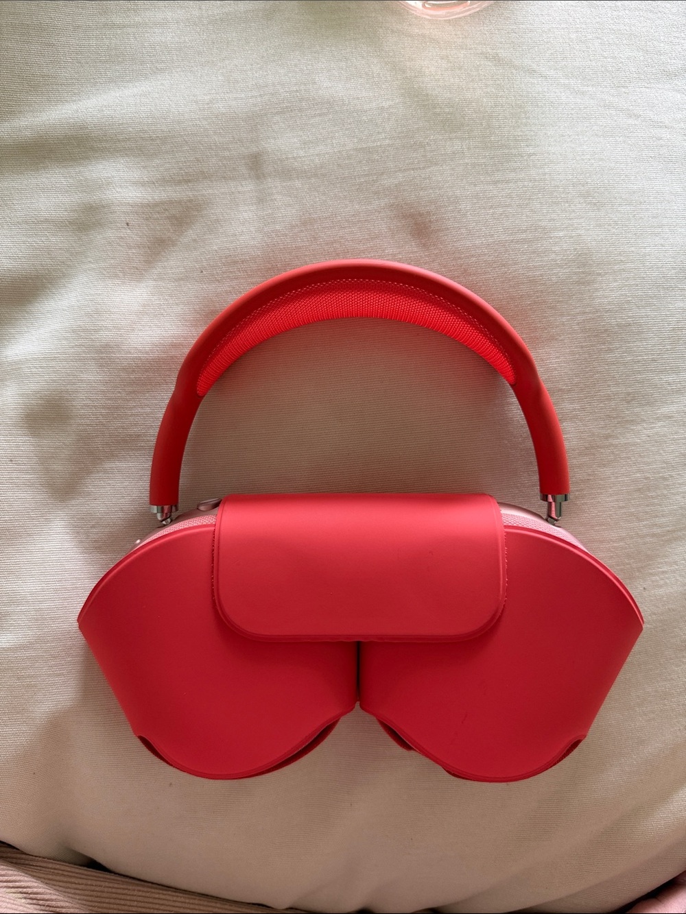 New Apple AirPod Max Headphones in Pink with covers